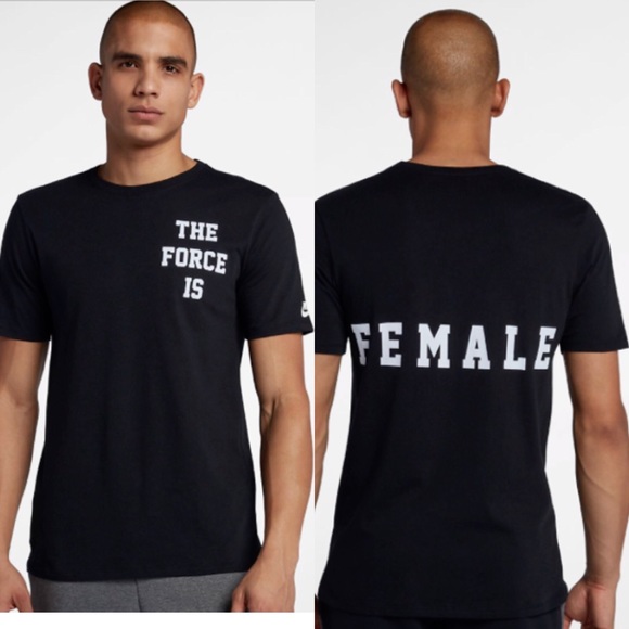 nike t shirt the force is female